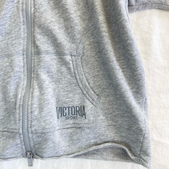 Victoria's Secret Sport Short Sleeve Zip Up Hoodie - Picture 4 of 9